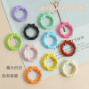 Candy Color Wreath Bow Spring Buckle Keychain Handmade Diy Jewelry Mobile Phone Chain