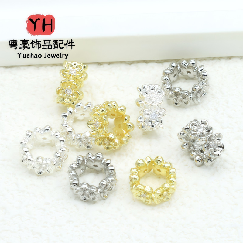 18k Gold-plated Zircon Beads Diy Handmade Jewelry Accessories Color-preserving Necklace