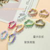 Candy Color Painted Cloud Spring Buckle 3 Hanging Holes Mobile Phone Chain Handmade Diy