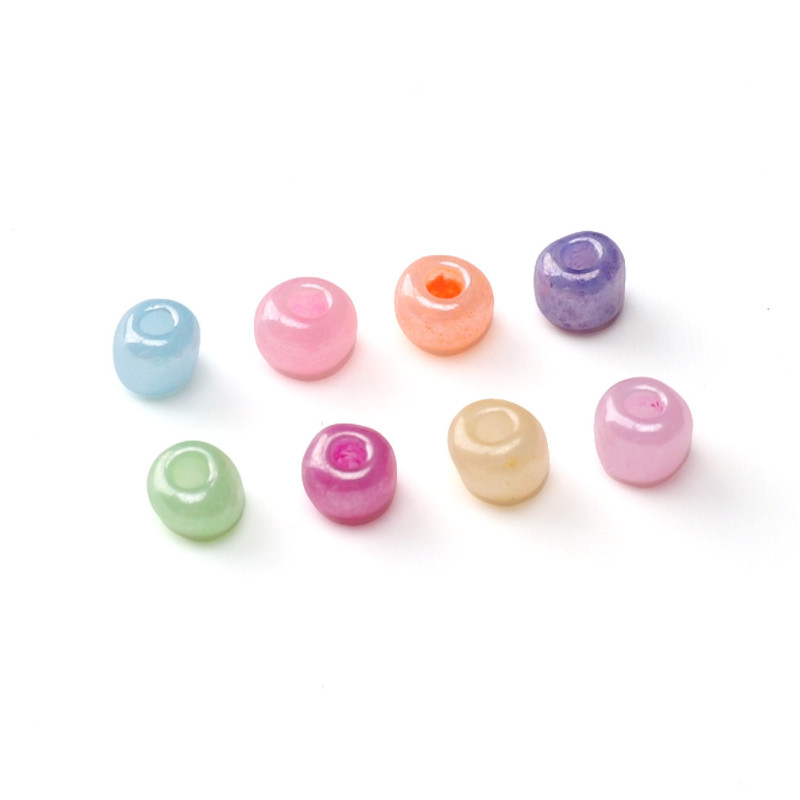 4mm Cream Glass Rice Beads Loose Round Beading Accessories Handmade Diy Bracelet Earrings