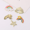 Rainbow Series Love Star Daisy Dripping Oil Alloy Pendant Small Diy Homemade Bracelet