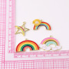 Rainbow Series Love Star Daisy Dripping Oil Alloy Pendant Small Diy Homemade Bracelet
