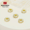 14k Gold-filled High Color Retention Zirconium Wheel-shaped Bracelet Spacer Accessories