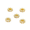 14k Gold-filled High Color Retention Zirconium Wheel-shaped Bracelet Spacer Accessories