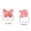 Glass Color-coated Butterfly Color-preserving Small Pendant Handmade Diy Bracelet Mobile