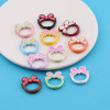 Candy Paint Color Polka Dot Bow Spring Ring Buckle Bag Bracelet Decorative Hanging Key