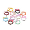 Candy Paint Color Polka Dot Bow Spring Ring Buckle Bag Bracelet Decorative Hanging Key