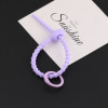 Colorful Silicone Tie with Spring Ring Data Cable Storage Key Chain Diy Bag Lanyard