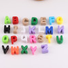 Colorful Acrylic Large Hole English Letter Beads Diy Handmade Beaded Bracelet Keychain