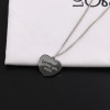 Simple English Letters Love Heart-shaped Alloy Pendant Diy Production Necklace Decoration