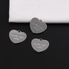 Simple English Letters Love Heart-shaped Alloy Pendant Diy Production Necklace Decoration