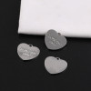 Simple English Letters Love Heart-shaped Alloy Pendant Diy Production Necklace Decoration