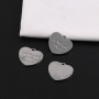 Simple English Letters Love Heart-shaped Alloy Pendant Diy Production Necklace Decoration