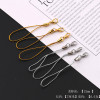 Simple Gold and Silver Wire Mobile Phone Rope with Lobster Clasp Jewelry Lanyard Diy