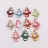 Creative Paint Painted Christmas Tree Spring Buckle Jewelry Accessories Keychain Bag