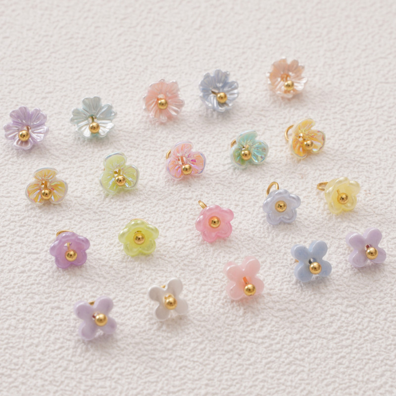 Resin Imitation Pearl Color-preserving Mini Small Pendant Beaded Bracelet Diy Material