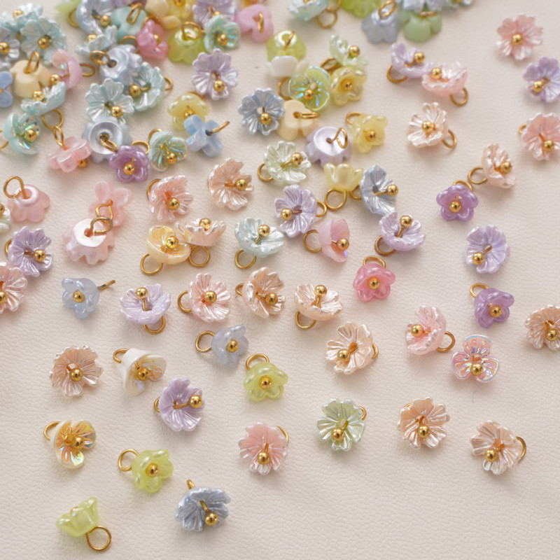 Resin Imitation Pearl Color-preserving Mini Small Pendant Beaded Bracelet Diy Material