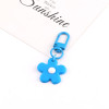 Small Fresh Colorful Soft Glue Flower Candy Color Door Buckle Key Chain Pendant Key Ring