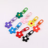 Small Fresh Colorful Soft Glue Flower Candy Color Door Buckle Key Chain Pendant Key Ring