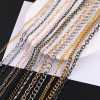 Mixed Metal Chain O-shaped Dense Grinding Thin Aluminum Cross Diy Luggage Clothing
