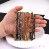 Mixed Metal Chain O-shaped Dense Grinding Thin Aluminum Cross Diy Luggage Clothing
