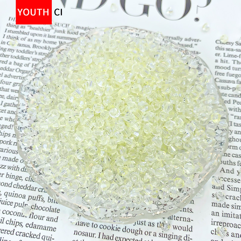 4mm Double-pointed Rhombus Crystal Door Curtain Loose Beads Bracelet with Diy Jewelry