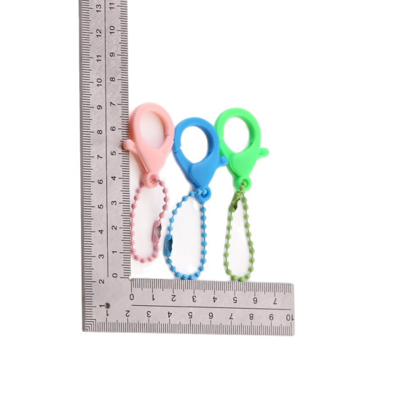 Colorful Plastic Lobster Clasp with Bead Chain Key Handmade Diy Plush Doll Jewelry