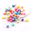 Candy Color Large Hole Star Square Love Bulk Straight Beads Diy Handmade Beaded Hair