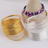 60-100mm Embossed Memory Wire Ring Multi-layer Plain Bracelet Diy Handmade Jewelry