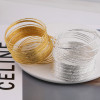 60-100mm Embossed Memory Wire Ring Multi-layer Plain Bracelet Diy Handmade Jewelry
