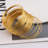 60-100mm Embossed Memory Wire Ring Multi-layer Plain Bracelet Diy Handmade Jewelry