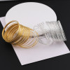 60-100mm Embossed Memory Wire Ring Multi-layer Plain Bracelet Diy Handmade Jewelry