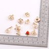 Mixed Style Simple Diamond-encrusted Flower Love Pendant Diy Handmade Bracelet Necklace