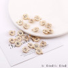 Mixed Style Simple Diamond-encrusted Flower Love Pendant Diy Handmade Bracelet Necklace