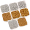 1.5-4mm High Color Retention Golden Silver Glass Rice Beads Isolated Handmade Diy