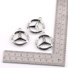 Simple Hollow Imitation Mercedes-benz Car Logo English Letter Alloy Pendant Diy Car