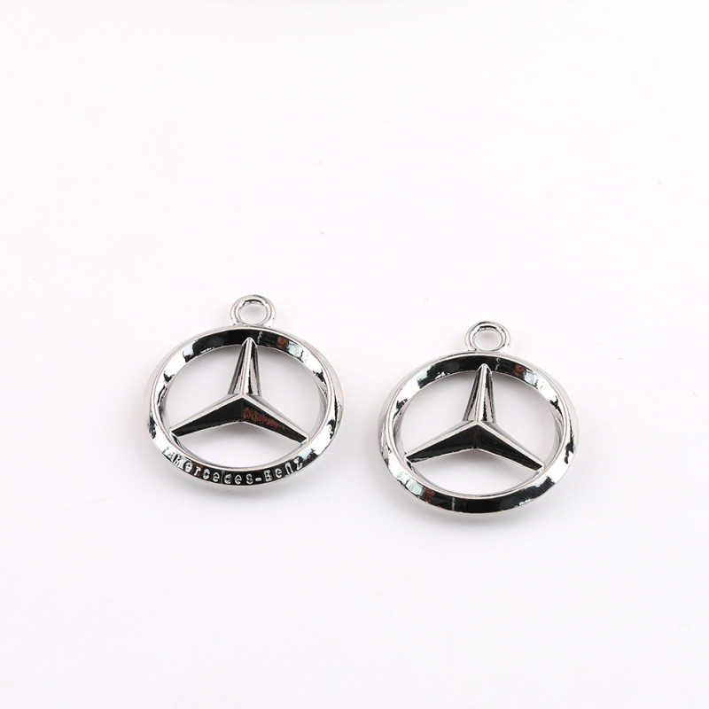 Simple Hollow Imitation Mercedes-benz Car Logo English Letter Alloy Pendant Diy Car