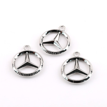 Simple Hollow Imitation Mercedes-benz Car Logo English Letter Alloy Pendant Diy Car