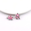 Sweet Girly Heart Pink Diamond Love Pendant Diy Handmade Necklace Bracelet Jewelry