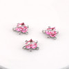 Sweet Girly Heart Pink Diamond Love Pendant Diy Handmade Necklace Bracelet Jewelry