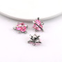 Sweet Girly Heart Pink Diamond Love Pendant Diy Handmade Necklace Bracelet Jewelry