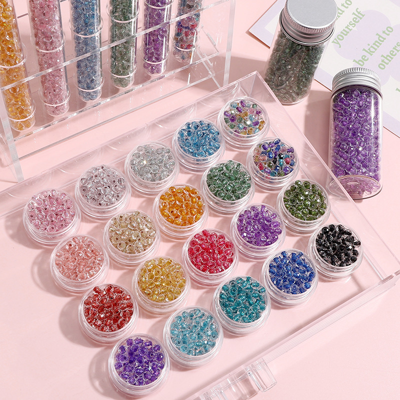 4mm Domestic High-quality Glass Rice Beads Flat Gypsophila Beading Handmade Diy Bracelet
