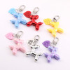 Creative Laser Balloon Dog Keychain Pendant Candy Color Love English Letter Jewelry