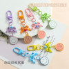 Candy Color Door Knot Bow Smiling Girl Cute Mobile Phone Chain Keychain Handmade Diy