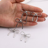 Simple Hollow Bow with Hanging Hole Alloy Pendant Diy Handmade Necklace Keychain Jewelry