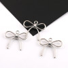 Simple Hollow Bow with Hanging Hole Alloy Pendant Diy Handmade Necklace Keychain Jewelry