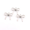 Simple Hollow Bow with Hanging Hole Alloy Pendant Diy Handmade Necklace Keychain Jewelry