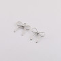 Simple Hollow Bow with Hanging Hole Alloy Pendant Diy Handmade Necklace Keychain Jewelry