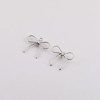 Simple Hollow Bow with Hanging Hole Alloy Pendant Diy Handmade Necklace Keychain Jewelry