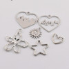 Simple Irregular Hollow Flower Love Sun Face-shaped Pendant Diy Handmade Necklace Alloy